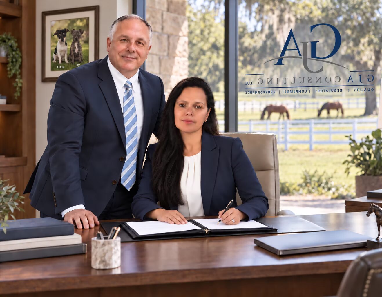 GJA Consulting founders in their office